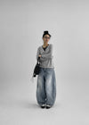 Bearing Balloon Wide Denim Pants