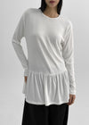 Elvito Frill Layered Long Sleeve T-shirt