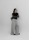 [MADE] Hitin Cutting Oversized-Fit Banded Waist Pants