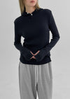 Alit Ribbed Button Warmer Hood Knit