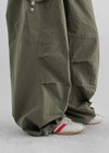 (UNISEX) Periting Parachute Cargo Wide Two-Way Pants