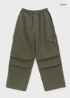 (UNISEX) Periting Parachute Cargo Wide Two-Way Pants