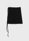 Fit Strap Button Rap Skirt Pants