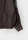 Chuet Raglan High-neck Leather Jacket