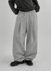 (UNISEX) Trong Pintuck Wide String Pants