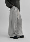 (UNISEX) Trong Pintuck Wide String Pants