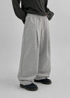 (UNISEX) Trong Pintuck Wide String Pants