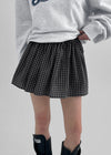 Paling Check Flare Banding Mini Skirt