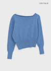 Epino Unbalance Off Shoulder Knit