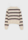 Turking Stripe Knit Round Cardigan