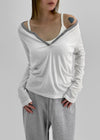 Pest Crop Ribbed Sleeveless (Built-in Cap)