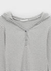 Lelix Stripe Hood Long Sleeve T-shirt