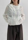 Sentom Shirring See-through Windbreaker