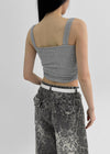 Juperling Shirring Crop Sleeveless (Built-in Cap)