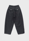 Coblem Pocket Raw Wide Denim Pants