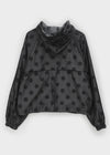 Melven Dot High Neck Wind Breaker Jumper