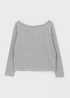 Tenfalling Basic Off Shoulder Long Sleeve T-shirt