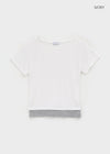 Duper Layered Semi Crop Short Sleeve T-shirt