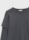 Schukop Stripe Layered Long Sleeve T-shirt