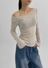 Ruffled backless knit