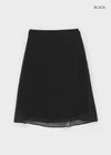 Dendomer Chiffon Dot Midi Skirt