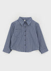 Tyrom Semi Crop 3/4 Sleeve Check Shirt