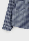 Tyrom Semi Crop 3/4 Sleeve Check Shirt