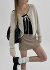 Three-Tita Low Waist Mini Skirt