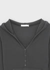 Pommis Ribbed Hood Long Sleeve T-shirt