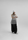 (UNISEX) Weirgen Adjuster Buckle Wide Cotton Pants