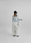 Poje String Carpenter Balloon Cotton Pants