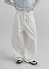 Poje String Carpenter Balloon Cotton Pants
