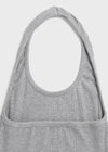 Lyles Semi-Crop Ribbed Halter Sleeveless