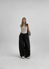 Letsho Folding Nylon Banding Two-Way Pants