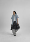 Ouke Pleats Wrap Midi Skirt