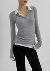 Rotoit Slimfit Collar Long Sleeve T-shirt