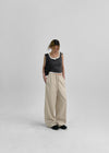 Millard Semi-Crop Button Sleeveless