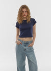 [B-BASIC] Cool Standard Round Crop Short Sleeve T-shirt (2SIZE)