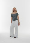 [B-BASIC] Standard Off-Shoulder Short Sleeve T-Shirt 2SIZE