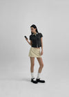 Three-Tita Low Waist Mini Skirt