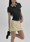 Three-Tita Low Waist Mini Skirt