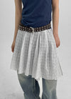 Okins Dot Flare Midi Skirt