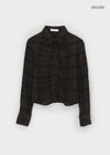 Kadoring Cut-Off Frill Check Shirt