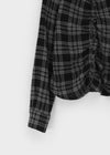 Kadoring Cut-Off Frill Check Shirt