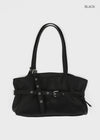Rominut Leather Buckle Shoulder Bag