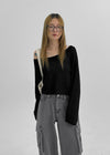 Bulvet Boatneck Cropped Knit