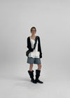 Lakuo Washed Denim Shorts