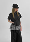 Lurtom Striped Tiered Skirt