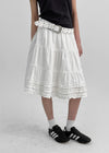 Chining Frill Banded Midi Skirt