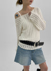 Stoop Stud Wide Leather Belt